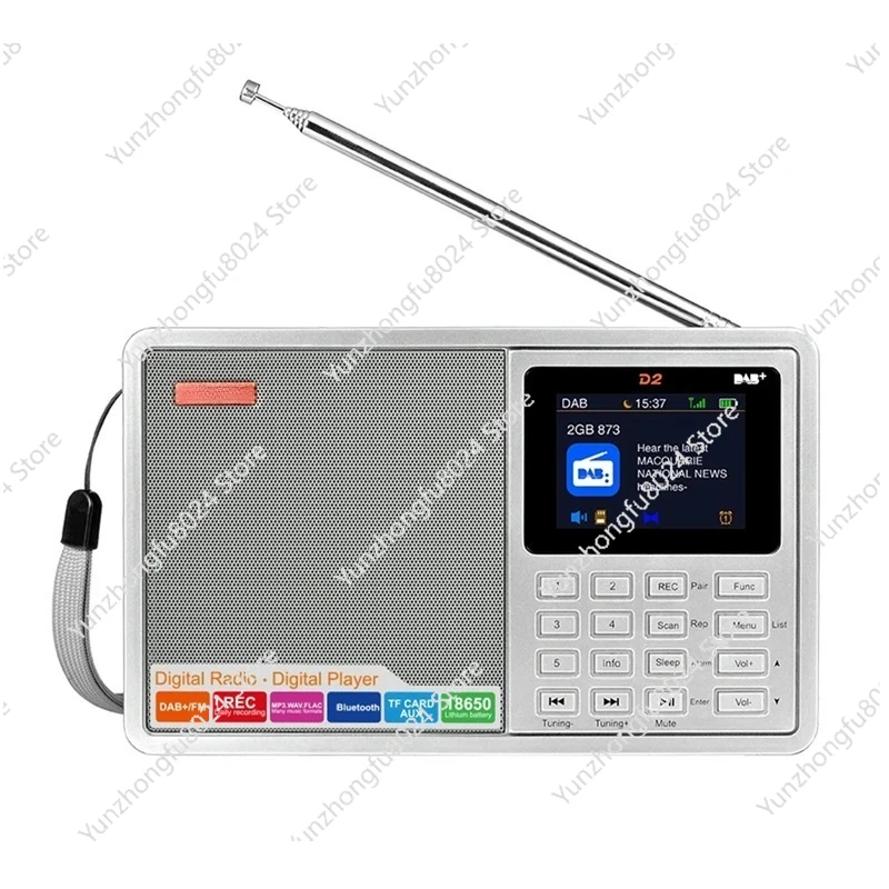 

Portable Radio FM/DAB+ Digital Radio with RDS, 2.4'' LCD Display, 60 Preset Stations, Enhanced Reception