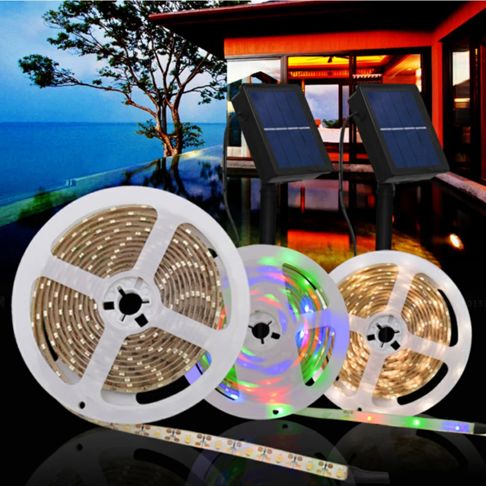 

Solar LED Light Strip Warm White Flexible Landscape Outdoors Decoration Low Heat Longer Life LED Strip Light Rope Garden Party