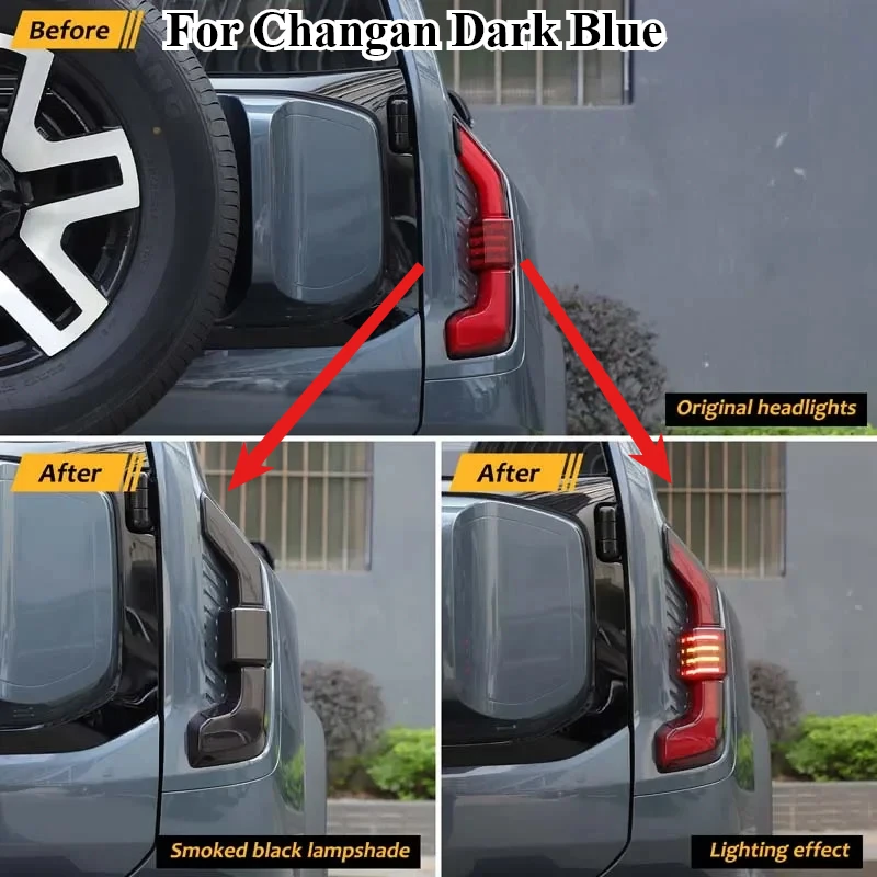 

Suitable For Changan Dark Blue G318 2024-2025 ABS Blackened Car Rear Tail Light Turn Signal Cover Decorate Car Accessories