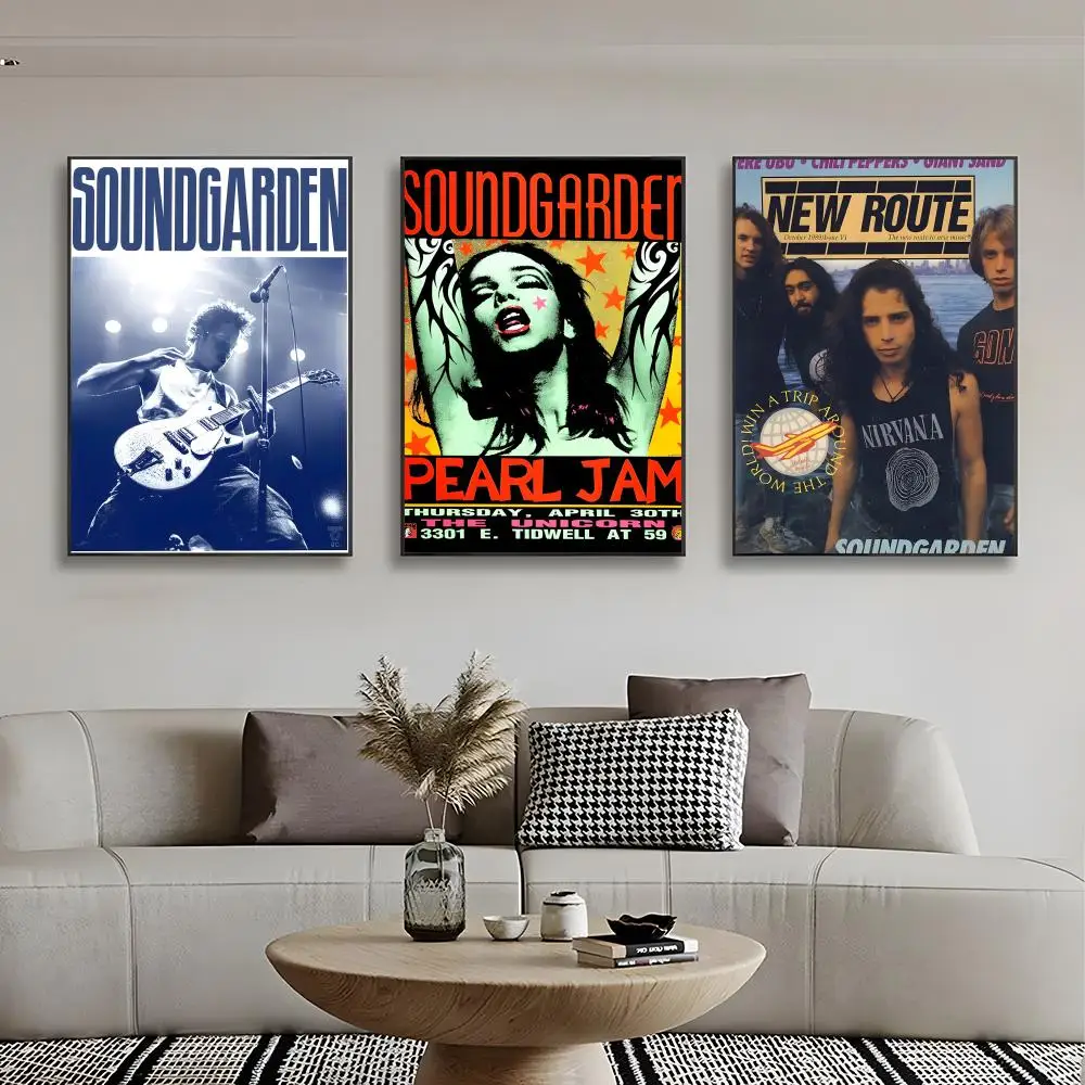 Band S-Soundgarden Poster Canvas Wall Art Print Poster Decorative Mural Home Decor Gift Unframed view 5