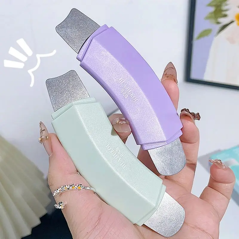 Dissolvant de points noirs ergonomique en acier inoxydable, outil de nettoyage de pores simple/double extrémité, extracteur de comédons pour le nez et le visage