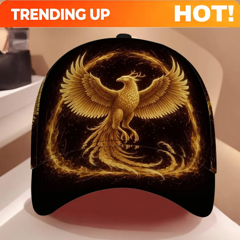 Customization 1pc Of A Classic Baseball Cap Featuring The Phoenix Rising Symbol - A Lightweight Duckbill Hat, Perfect For Everyd