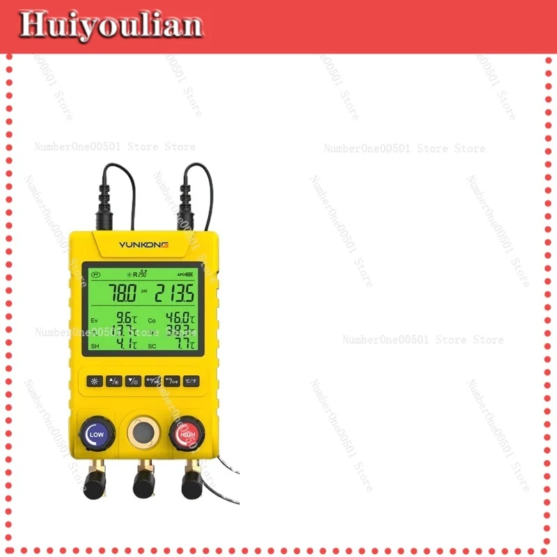 MG 100 Digital Manifold Gauge Set for AC HVAC Refrigeration R410a R22 R32 Charging Set