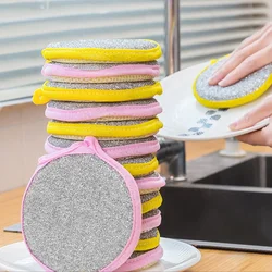 5pcs Thicken Double Side Dish washing Sponge Household Cleaning Tools Dish Brush Cleaning Supplies Pot and Dish Cleaning Sponges