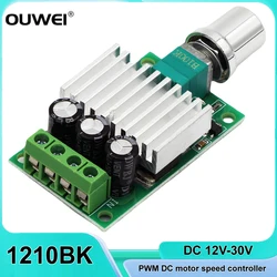 Motor Speed Controller 10A PWM DC 12V 24V Adjustable Speed Voltage Regulator Dimmer Control Switch for Fan Motor LED Light