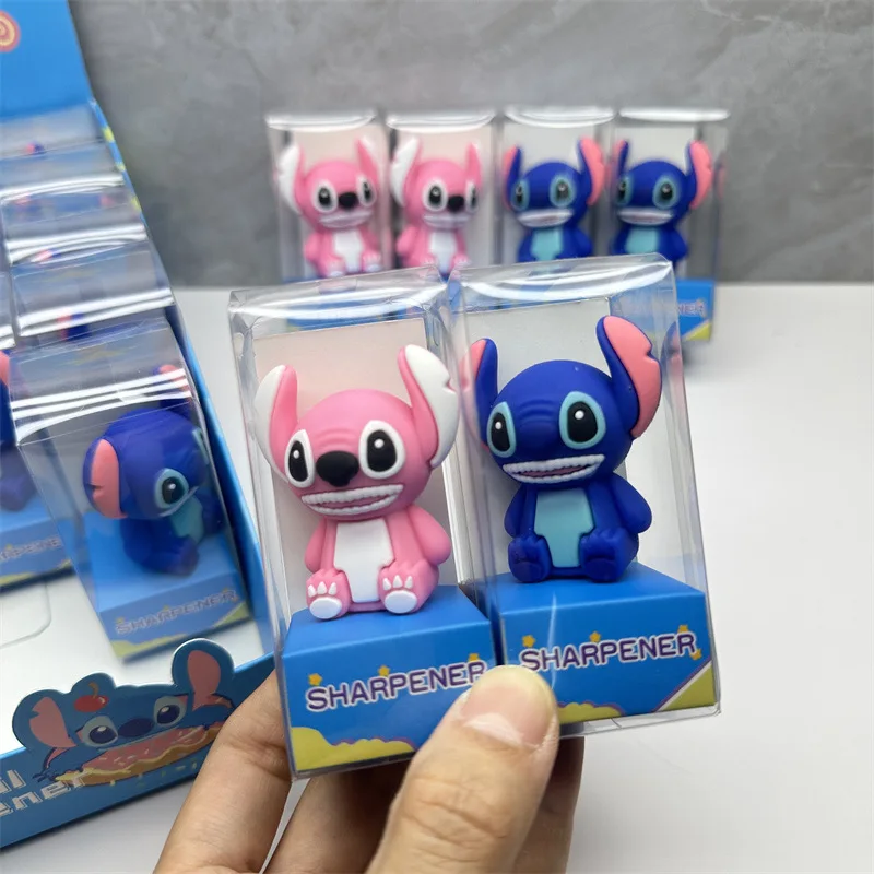 

2 Styles Disney Stitch Pencil Sharpener Anime Angel Modeling Pencil Sharpener Student Stationery Study Tools Kids Gifts