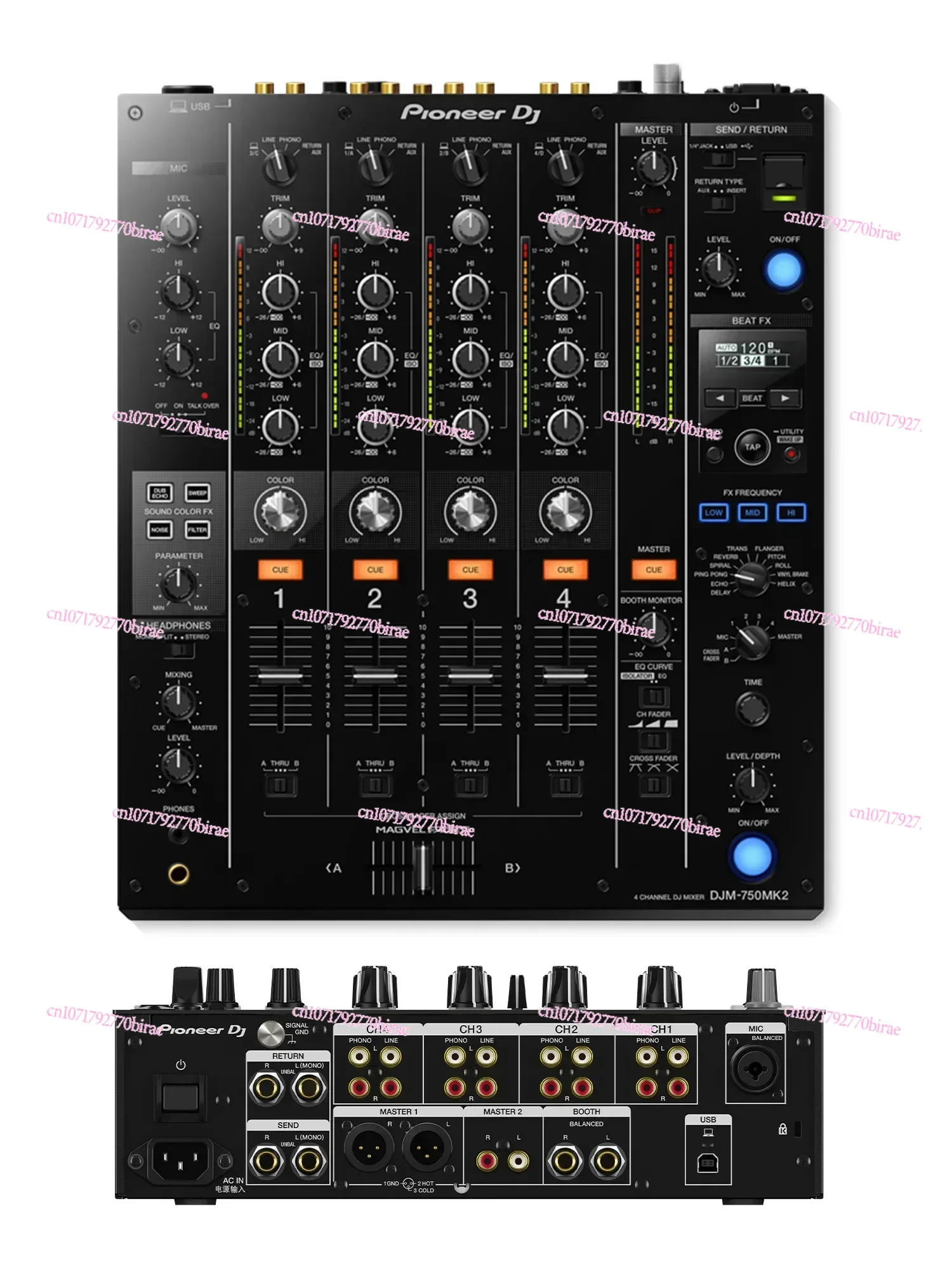 Pioneer Pioneer Djm-750 Mk2 DJ Audio Mix Mixer Built-in Delivery Genuine DJ Software DVS Sound Card