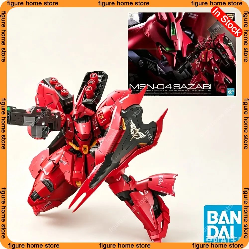 In Stock Bandai RG 1/144 MSN‑04 Sazabi Gundam Char's Counterattack Gunpla Assembly Model Kit Collectible Hobby Ornament Toy Gift