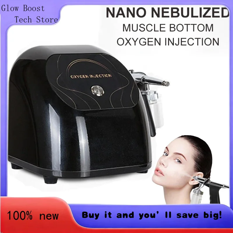 

Светящийся НОВЫЙ кислородный распылитель Аэрограф Очищение лица Инъекции кислорода Антивозрастное омоложение кожи Be