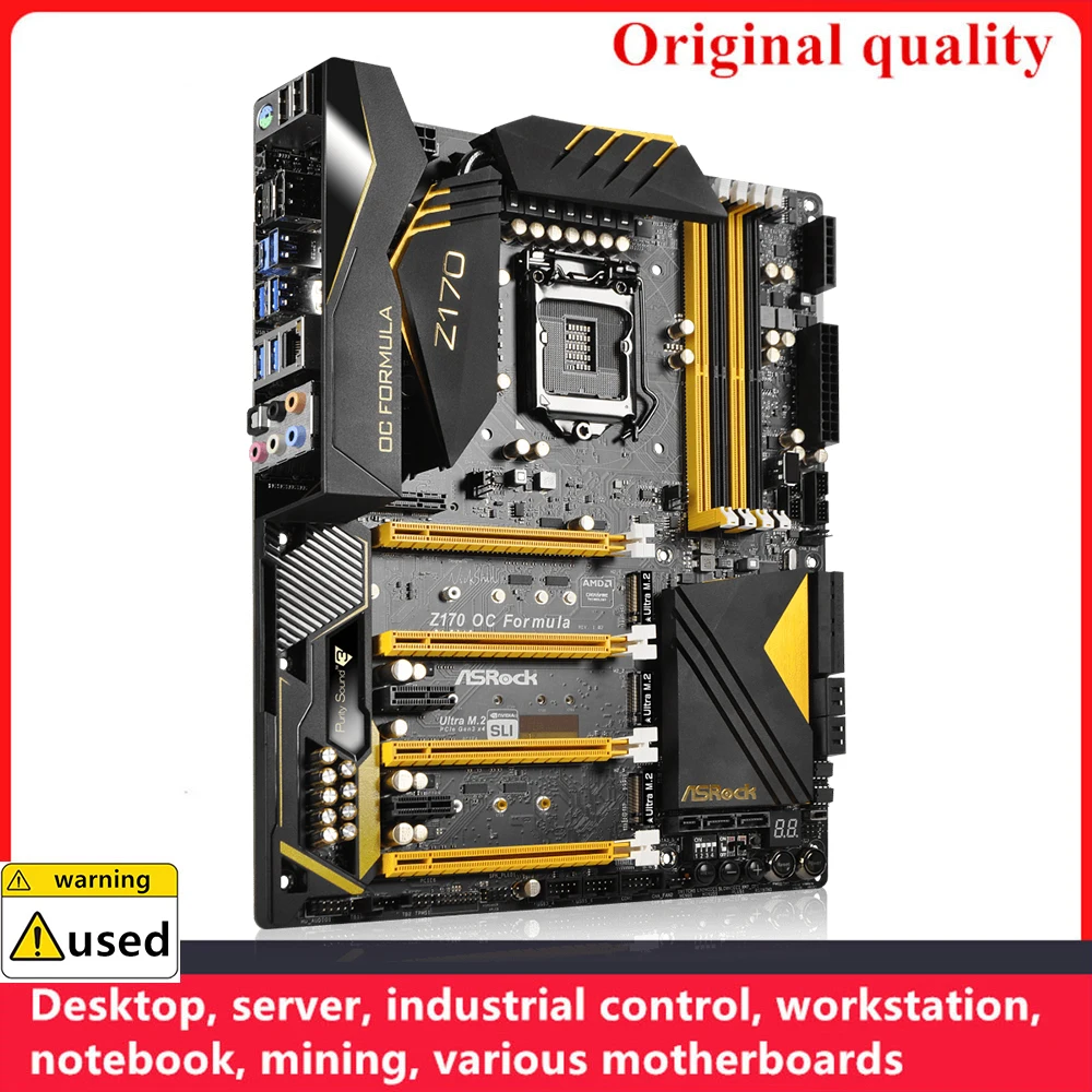 Used For ASROCK Z170 OC Formula Motherboards LGA 1151 DDR4 64GB ATX Intel Z170 Overclocking Desktop Mainboard M.2 NVME SATA III