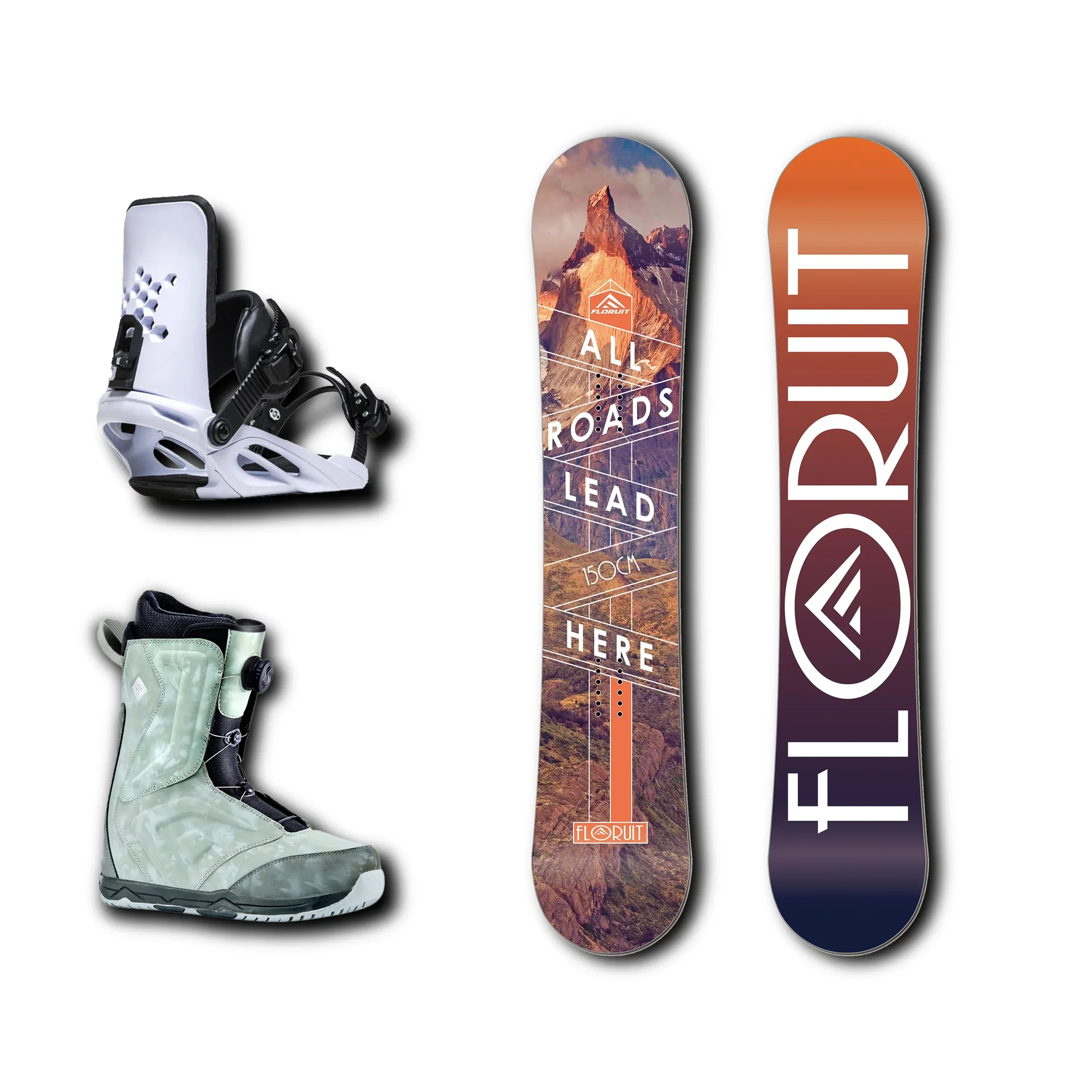 FLORUIT Hot Adult All-Mountain snowboard Custom Skis