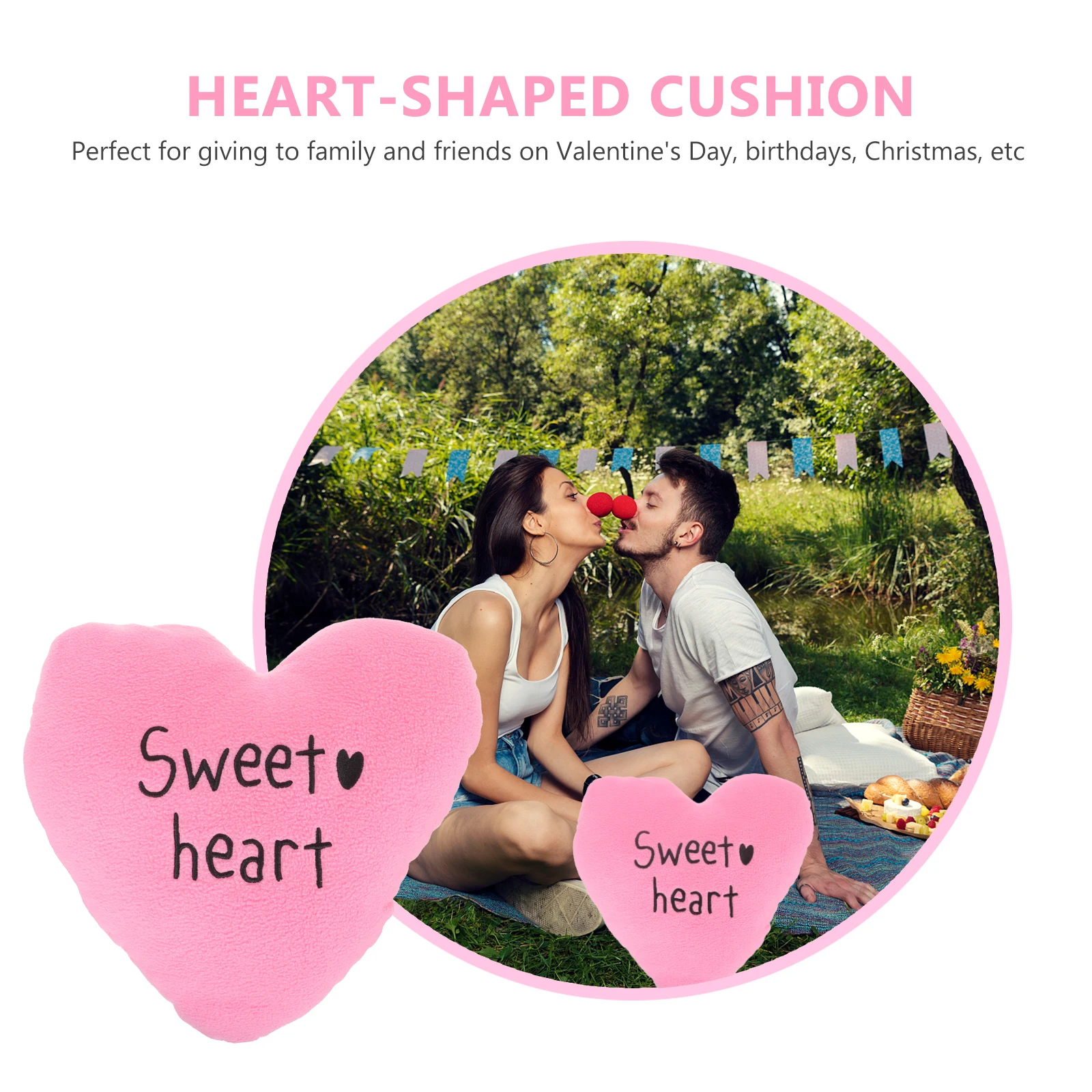 

Heart-shaped Cushion Wedding Decor Valentine Throw Pillow Valentines Day Living Room Pillows Simple Home Decorative