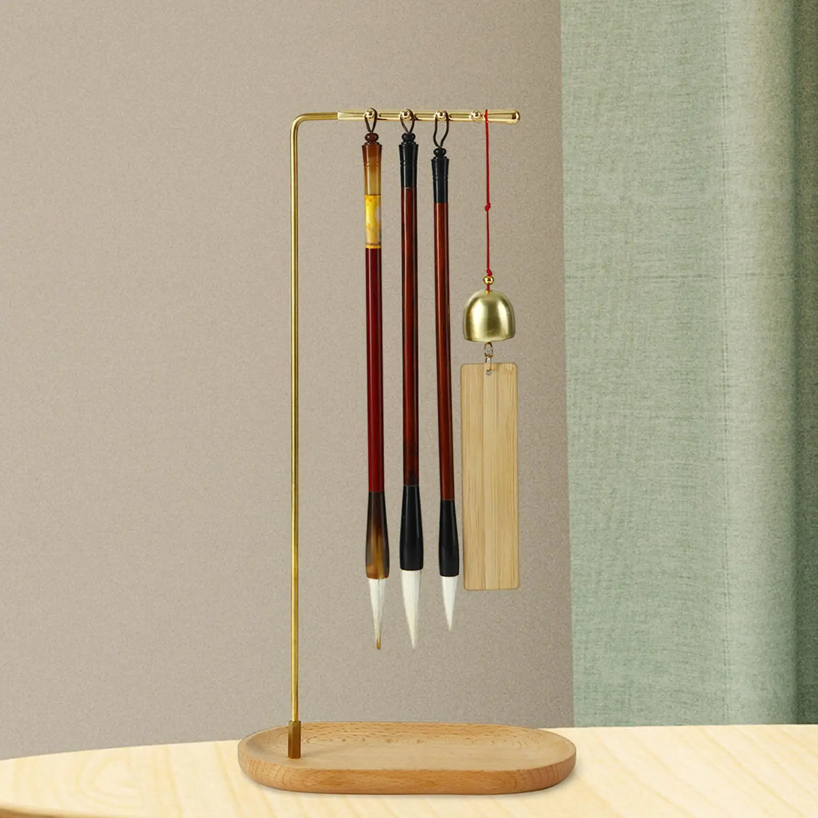 Calligraphy Pen Holder Stand Metal Desktop Calligraphy Brush Holder for