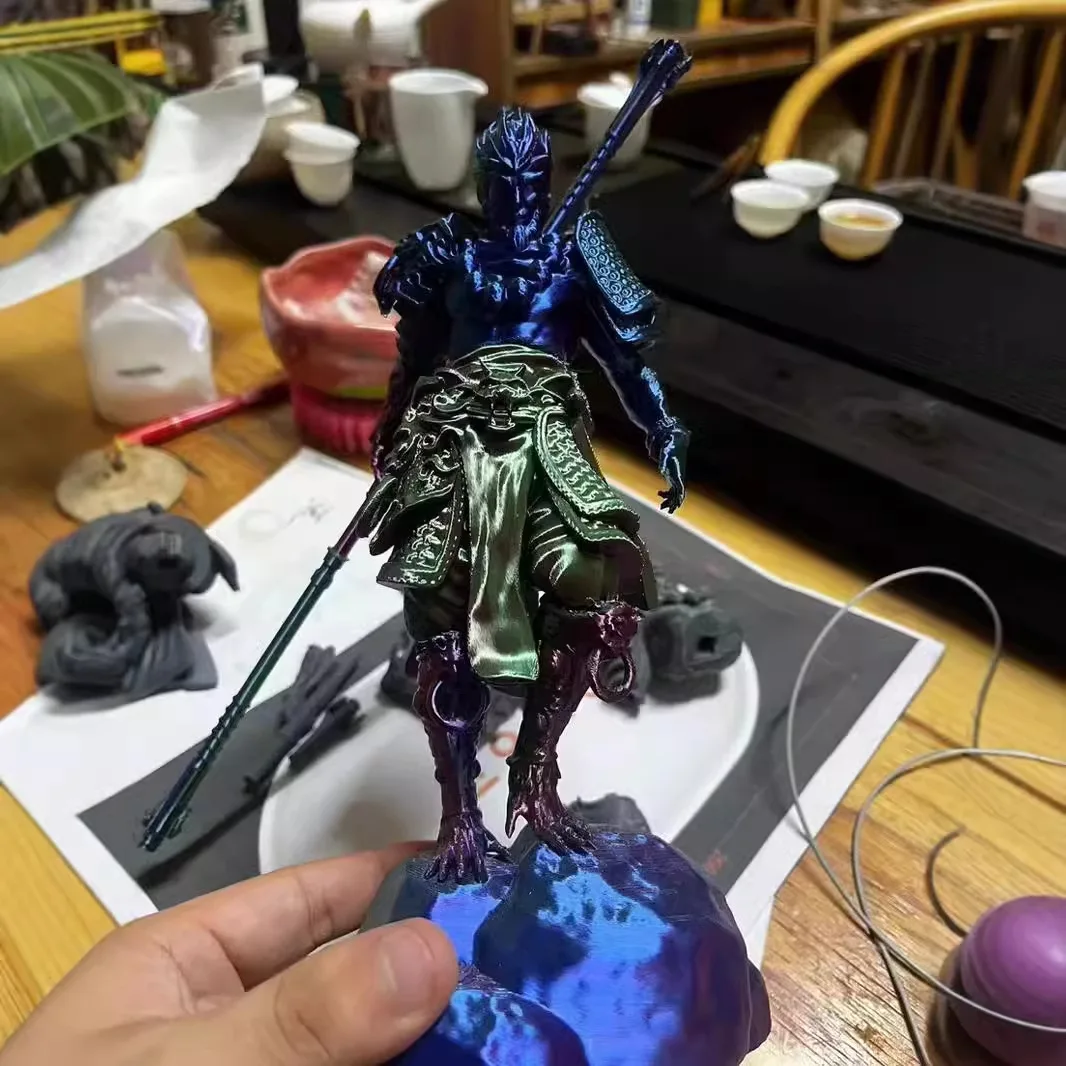 Black Mythical Wukong Ornament, Chinese style Wukong Keychain Collection Handheld Model