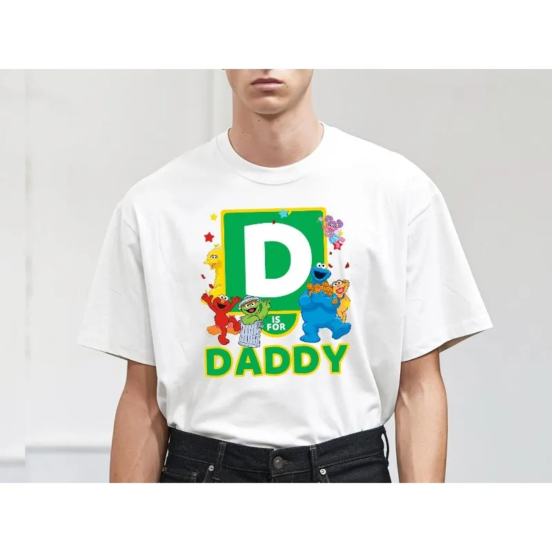 Camiseta con diseño de monstruo de la calle Sésamo de D Is for Dad, camiseta roja de monstruo, nueva camiseta de primavera/verano para hombre, informal para hombres y mujeres
