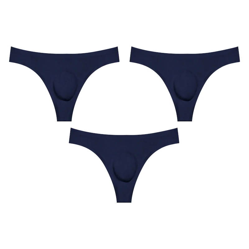 3pcs Men's Comfortable and Stylish Fitted New Arrivals Lightweight Quick-Dry 3D Molded T-Back Briefs