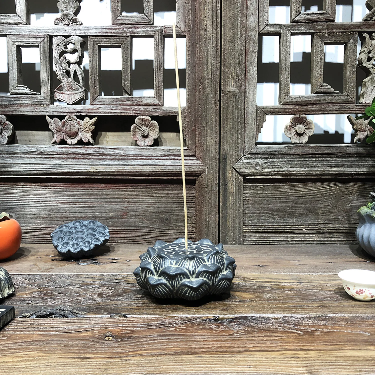 

Lotus Shape Incense Line Silicone Mold, Aromatherapy Plaster Candle Mold, Cement Table Interior Decoration, Tea Set