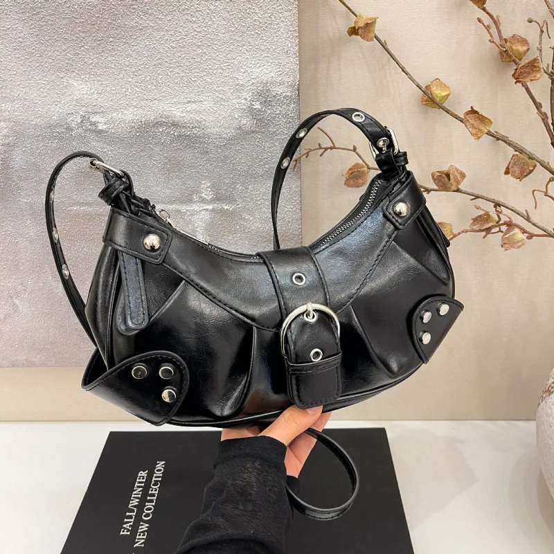 

2025 Autumn Shoulder Bag, Versatile Underarm Purse for Women, Unique Crossbody Tote, Minimalist Day to Night Bag, Textured Sling