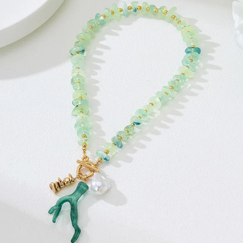 Beach Vacation Baroque Irregular Necklace for Women Versatile Shell Pendant Unique Elegant Jewelry for Party Gathering