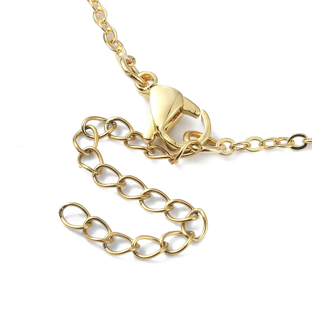 PandaHall 6 Stück 2-farbige Messing-Gliederketten für Makramee-Beutel, Platin & Gold, je 3 Stück pro Farbe für Anhänger-Halsketten und Schmuck – Detail 4