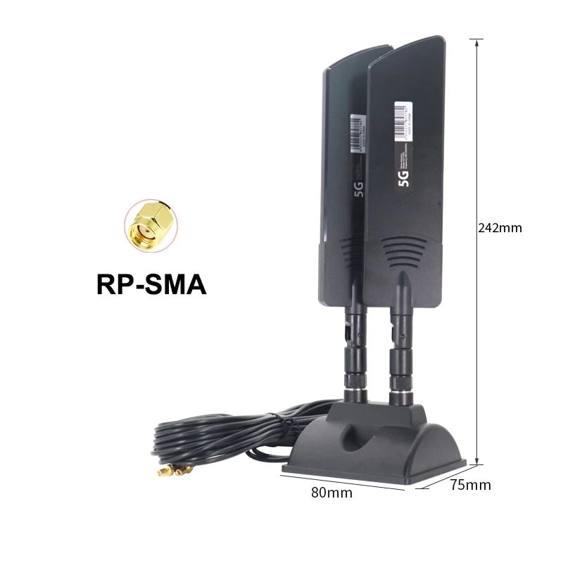 5G Router External Antenna 42dbi Outdoor Long Range WiFi Signal Coverage Booster 4G 3G 2G Cellular Amplifier for ZTE CPE MC801a