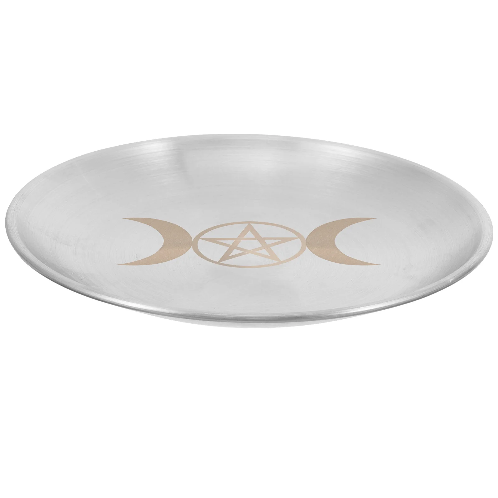 

Decorative Pentagram Plate Stainless Steel Altar Tray for Home Temple Office Ritual Ceremony Metal Display Storage Tray