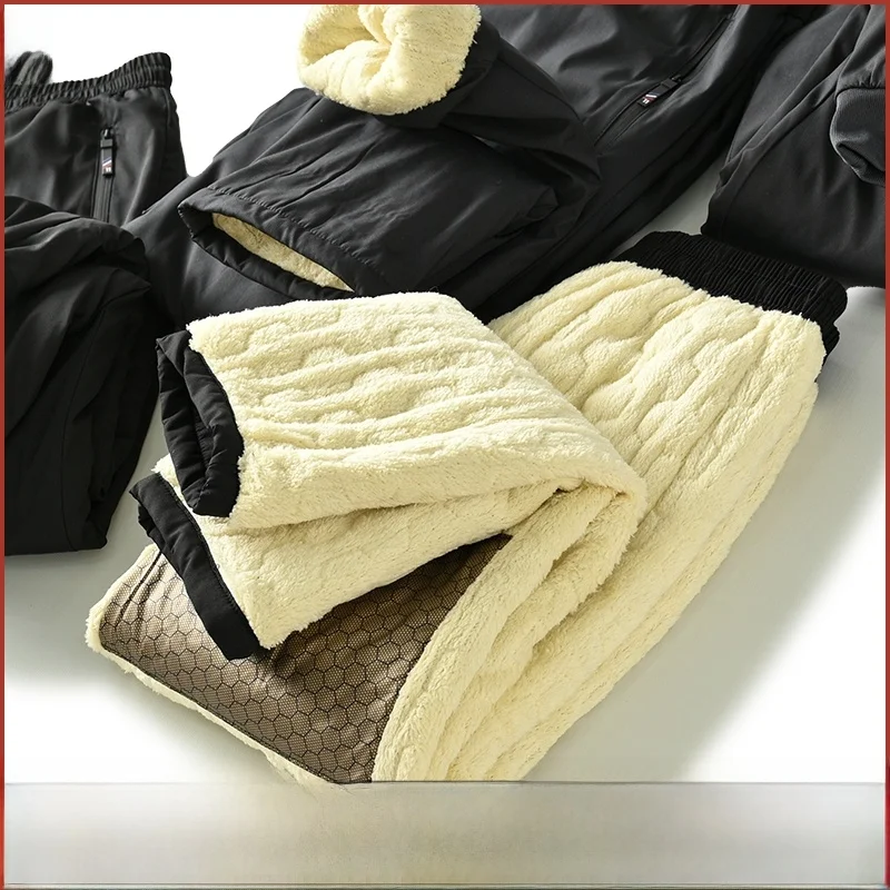 

Зимние наколенники aphene, мужские непромокаемые теплые хлопковые брюки на подкладке с защитой от ветра, удобные для кожи, длинные молодежные повседневные брюки...