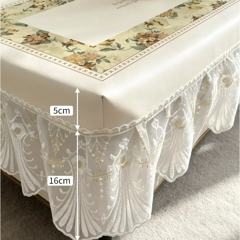 Coffee Tablecloth Waterproof Oil-proof No-rinse Heatresistant Placemat Affordable Luxury Premium Feel Rectangle Oven Table Cover