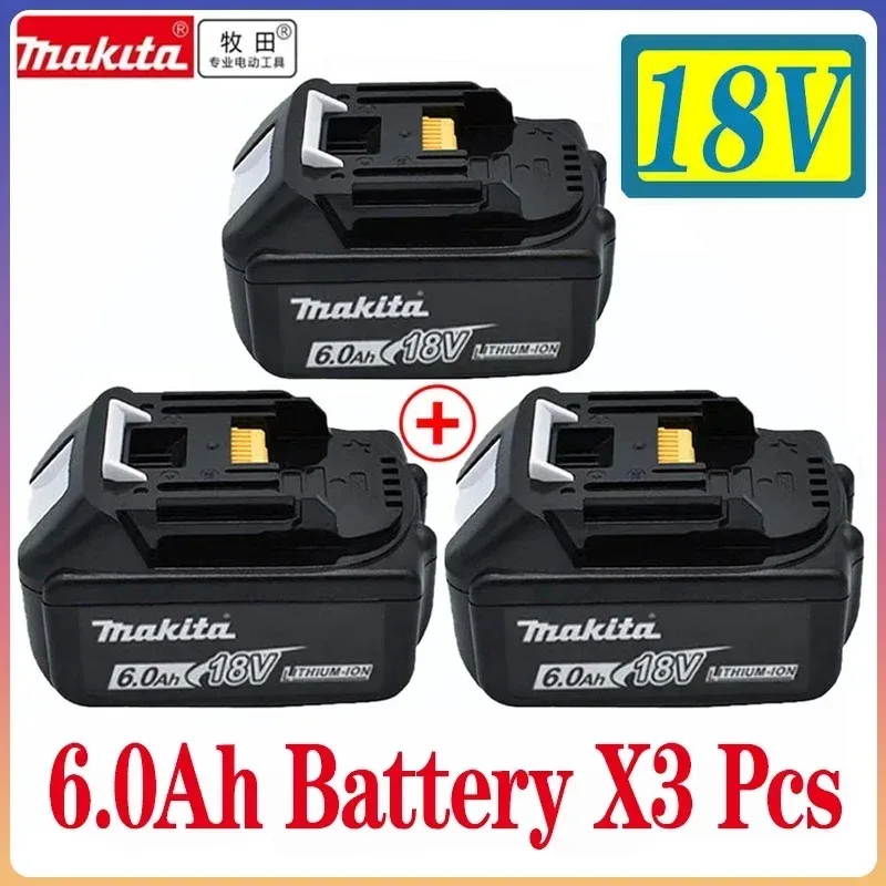 

100% Original Makita 6Ah/5Ah/3Ah for Makita 18V Battery BL1830B BL1850B BL1850 BL1840 BL1860 BL1815 Replacement Lithium Battery