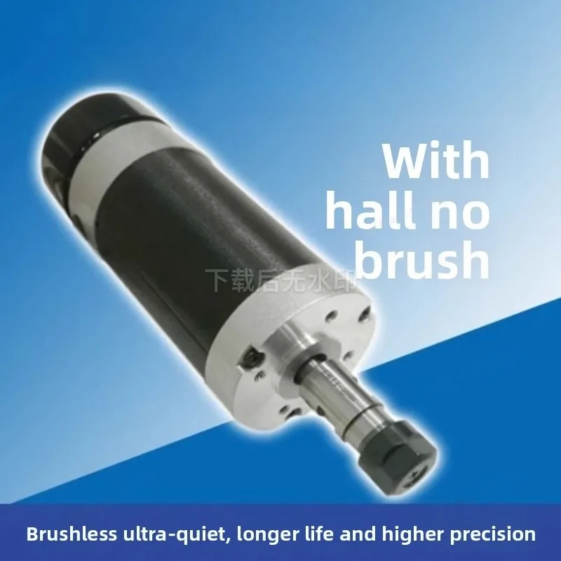 500W Brushless ER11 Spindle Motor High Speed Air Cooled for PCB Engraving Drilling Grinding