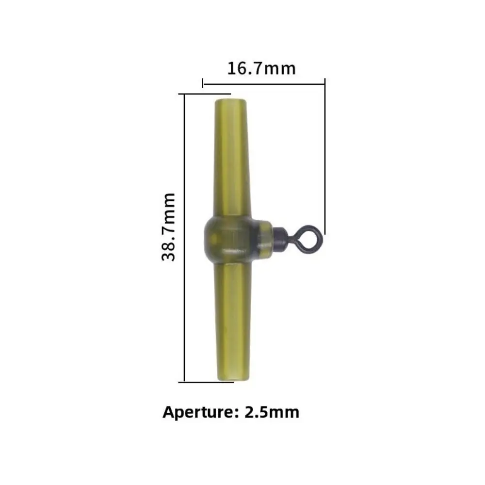 10pcs Set Side Bend Design Helicopter Carp Fishing Rig Anti Tangle Durable Material Fishing Carp Tackle Rolling Swivels