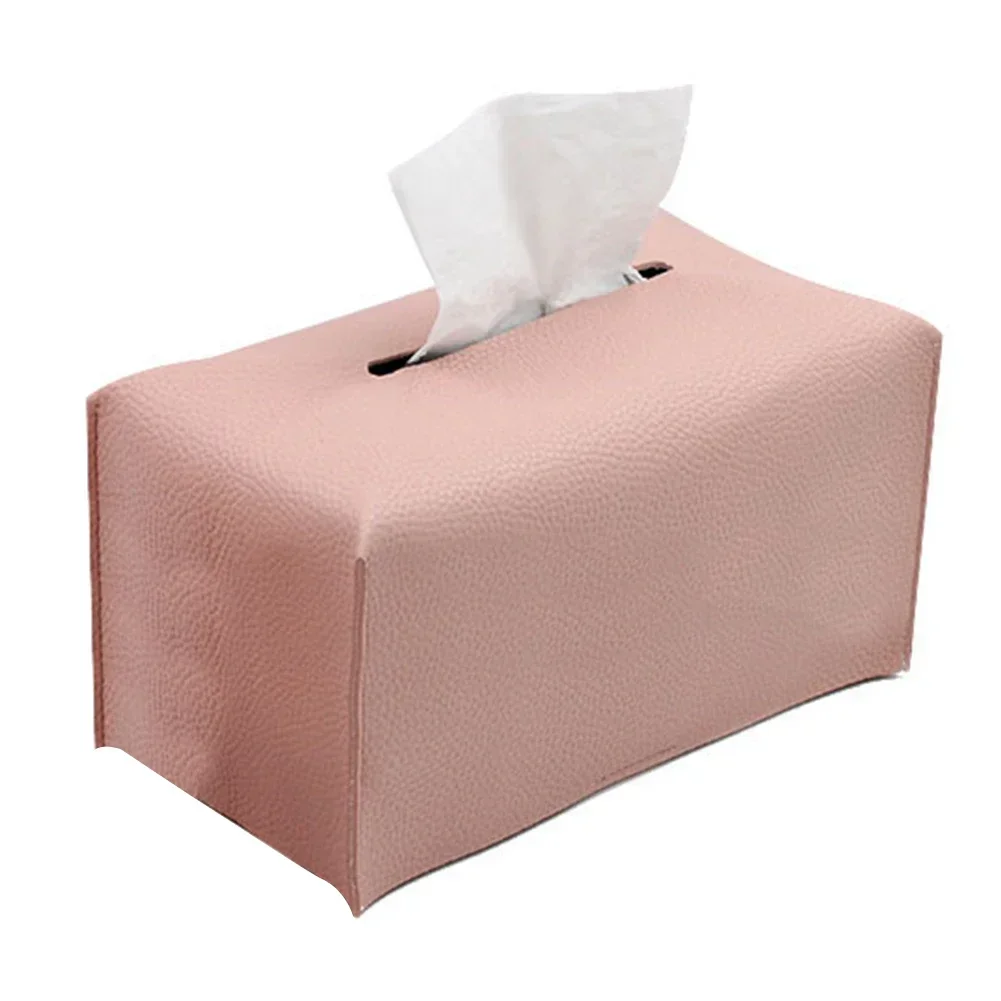 Leather Tissue Box Modern Napkin Cover Rectangular Tissue Storage Box Case Paper Box Holder Storage Household Supplies