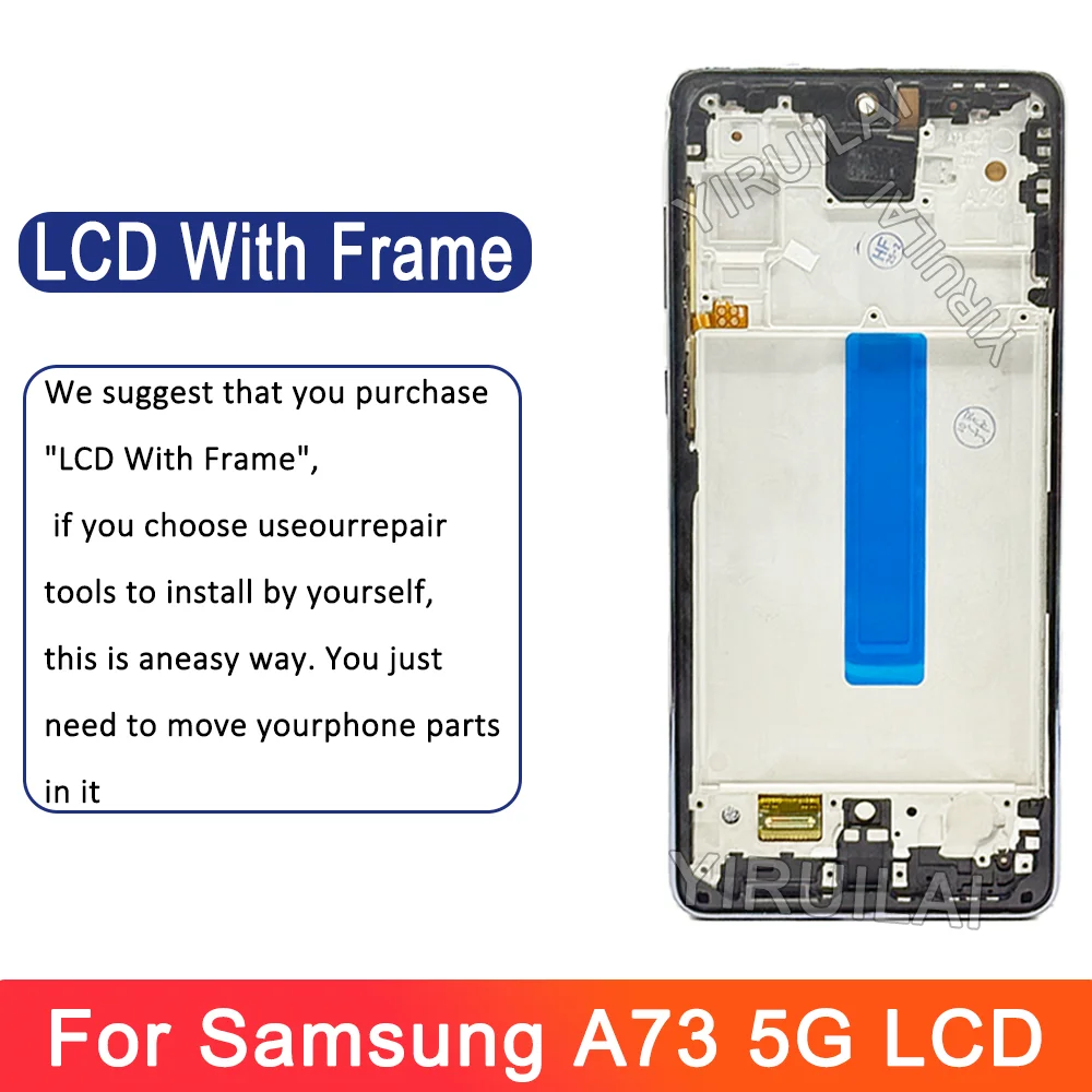 LCD Display Touch Screen Replacement, Digitizer Assembly, Samsung A73 5G, SM-A736B, SM-A736, SM-A736B, SM-A736B, DS