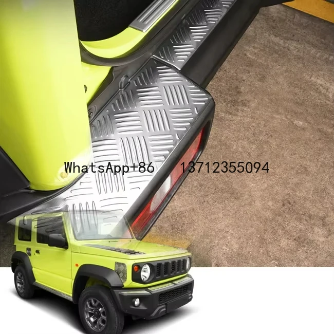 Jimny ABS Carbon Fiber Stainless Steel Rear Guard Bumper Applique For Suzuki Jimny JB74 Sierra JB64 4x4 Car Accessories