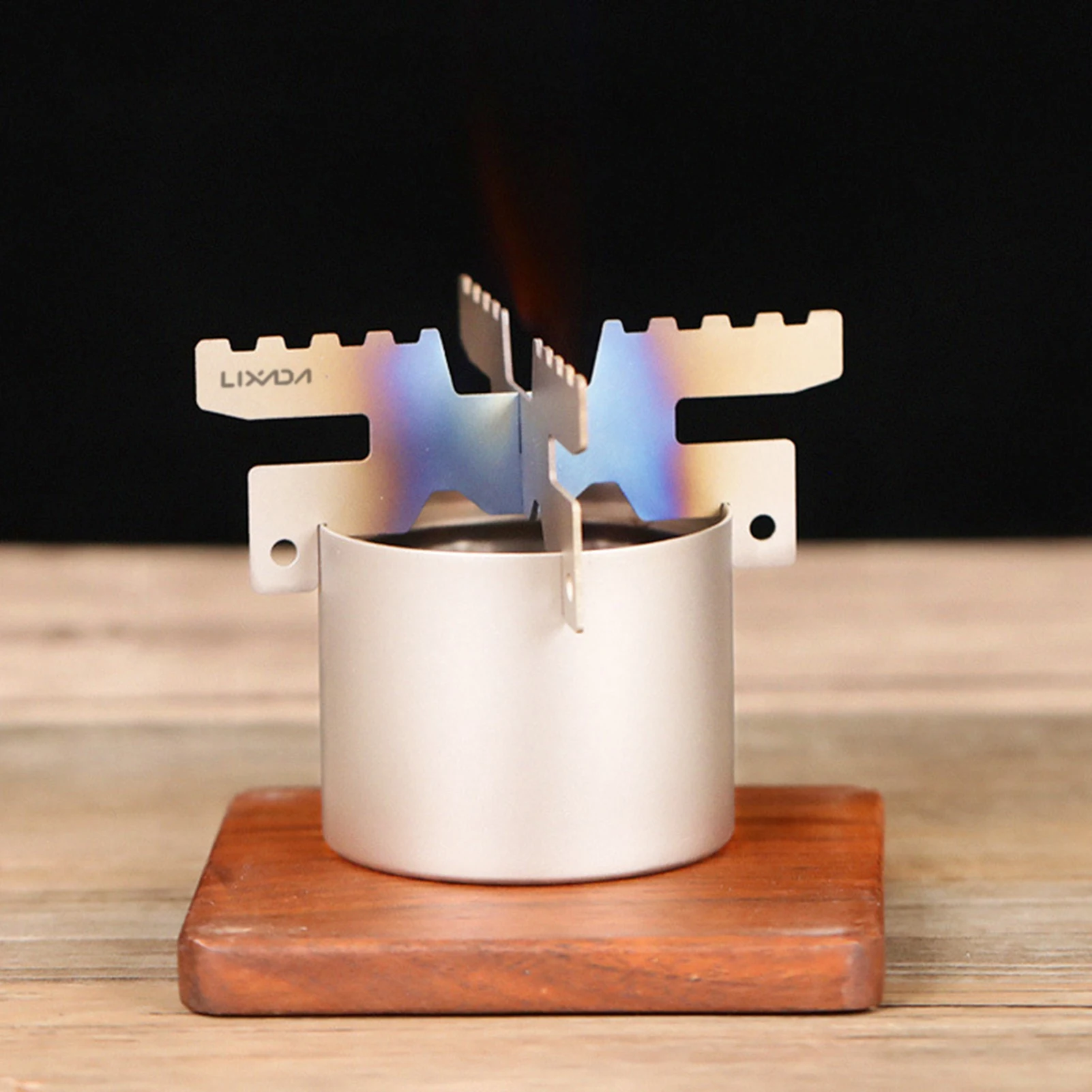 Lixada Mini Alcohol Stove Support Bracket Cross Stand Lightweight Titanium Stove Cross Stand Rack for Outdoor Camping Hiking