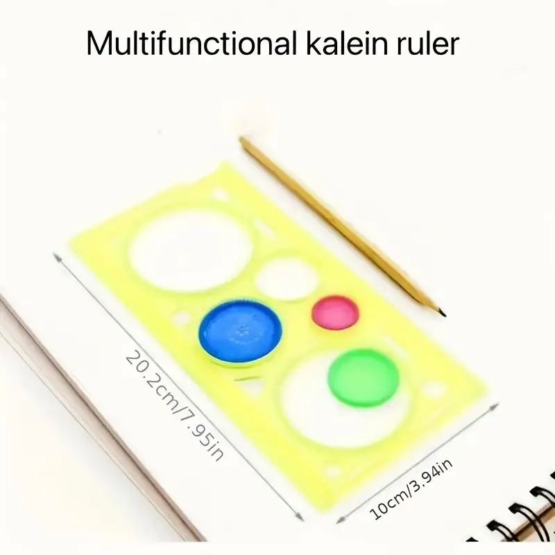 DIY Drawing Ruler Kit,Plastic Measuring Tool for Artists&Office Supplies,Essential Crafting Accessory with Markers and Stencils