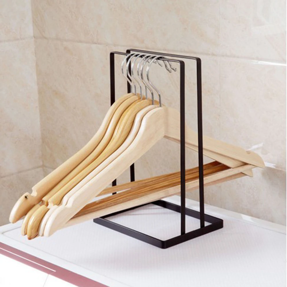 

Hanger Storage Rack Iron Household Organizer Multifunctional Non-Punching Design Space Saving Clothes Hanger Holder Wardrobe