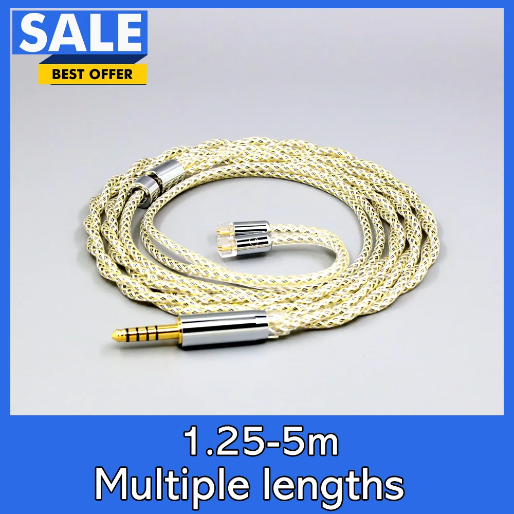 

TypeS 23AWG Litz Shielding Silver OCC Earphone Cable For QDC Gemini Gemini-S Anole V3-C V3-S V6-C UE11 UE18 pro 0.78mm 2