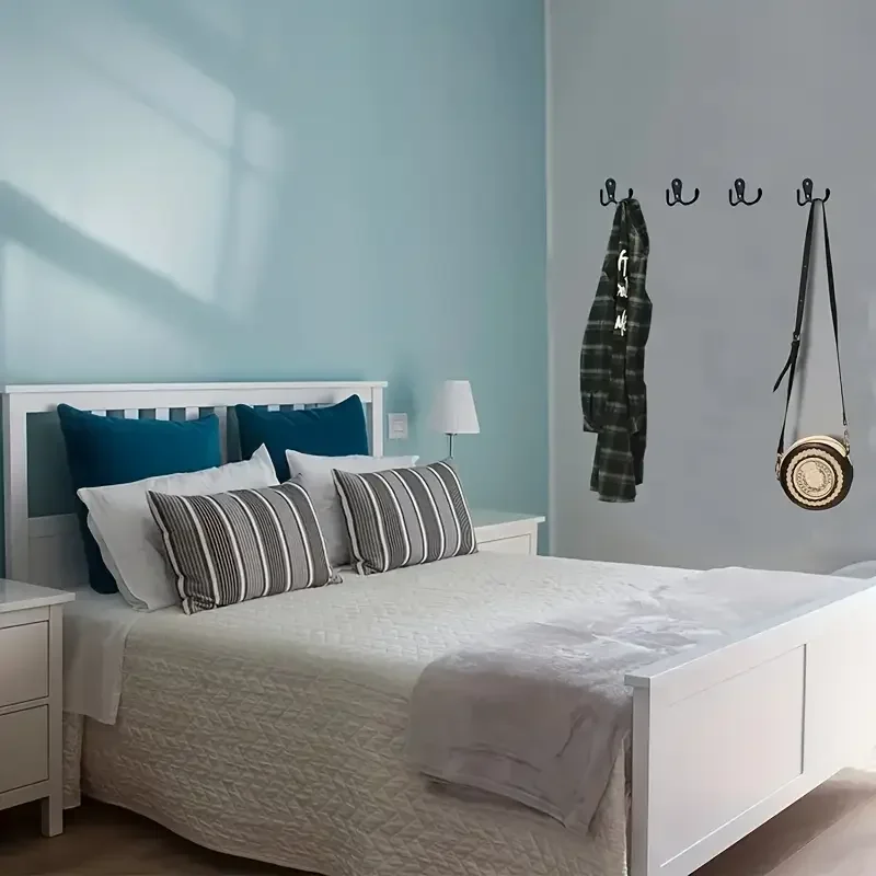 YUANJ 5個入り コートフック 壁掛け 2穴 タオルハンガー コート 帽子 衣類 家庭用収納フック 壁掛けフック ハンガー ハードウェア用