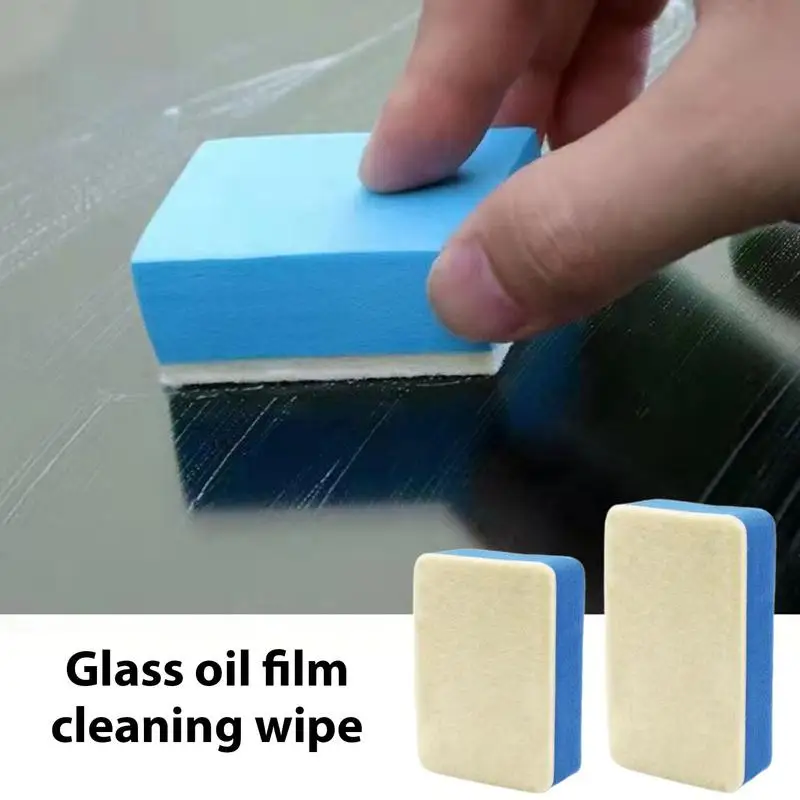 Windscreen Cleaning Polishing Pads Automatic Window Oil Film Cleaner Wool Felt Sponge for Car Windshield Decontamination Clean