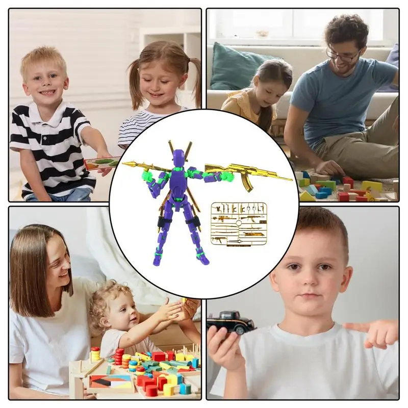 Statue Action Figure Magnetic Assembly Action Figure Mode Toyl Action Figure Playset Multi-Jointed Movable For Boys Girls Kids