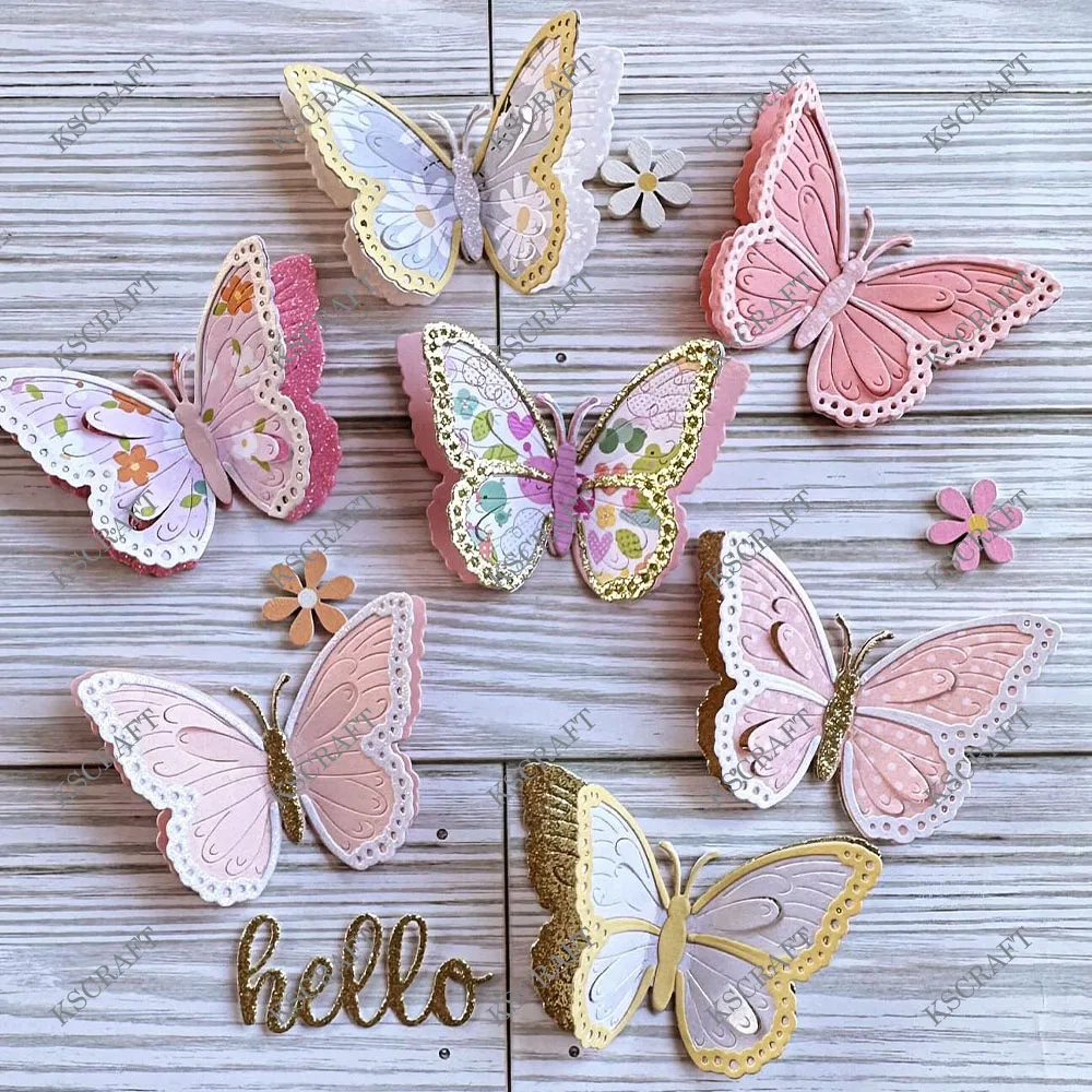 KSCRAFT Elegant Butterfly Metal Cutting Dies Stencils for DIY Scrapbooking Decorative Embossing DIY Paper Cards