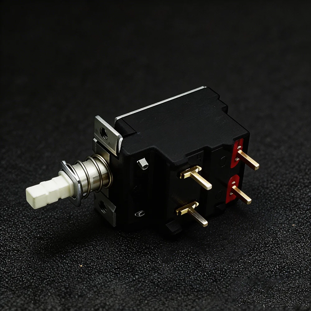 ESB99VA2V DPDT Self-Locking Power Switch TV-5 5A/80A 250V Metal Housing for Vintage CRT TV / Audio Amplifier Repair Pack of 5