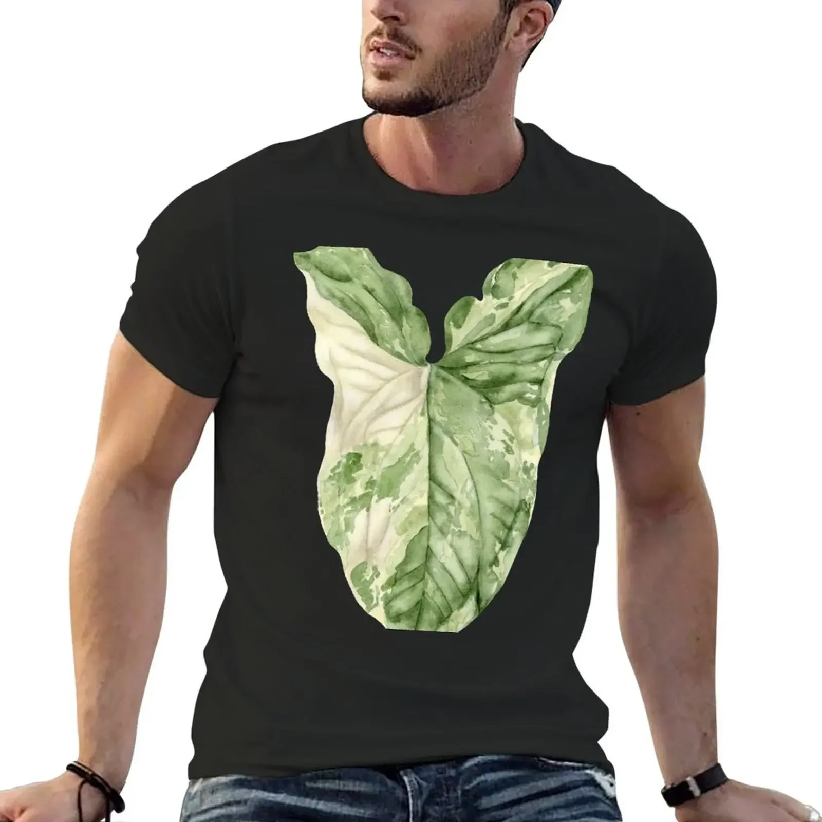 Syngonium Albo Variegata T-Shirt Short sleeve tee anime t shirts graphic t shirts street wear t shirts for men graphic