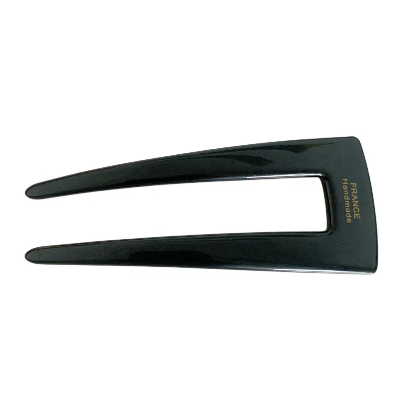 Fashion New 9.5CM Long U-shape Portable Marble Tortoise Shell Wide Tooth Acetate Hair Comb For Woman Girls