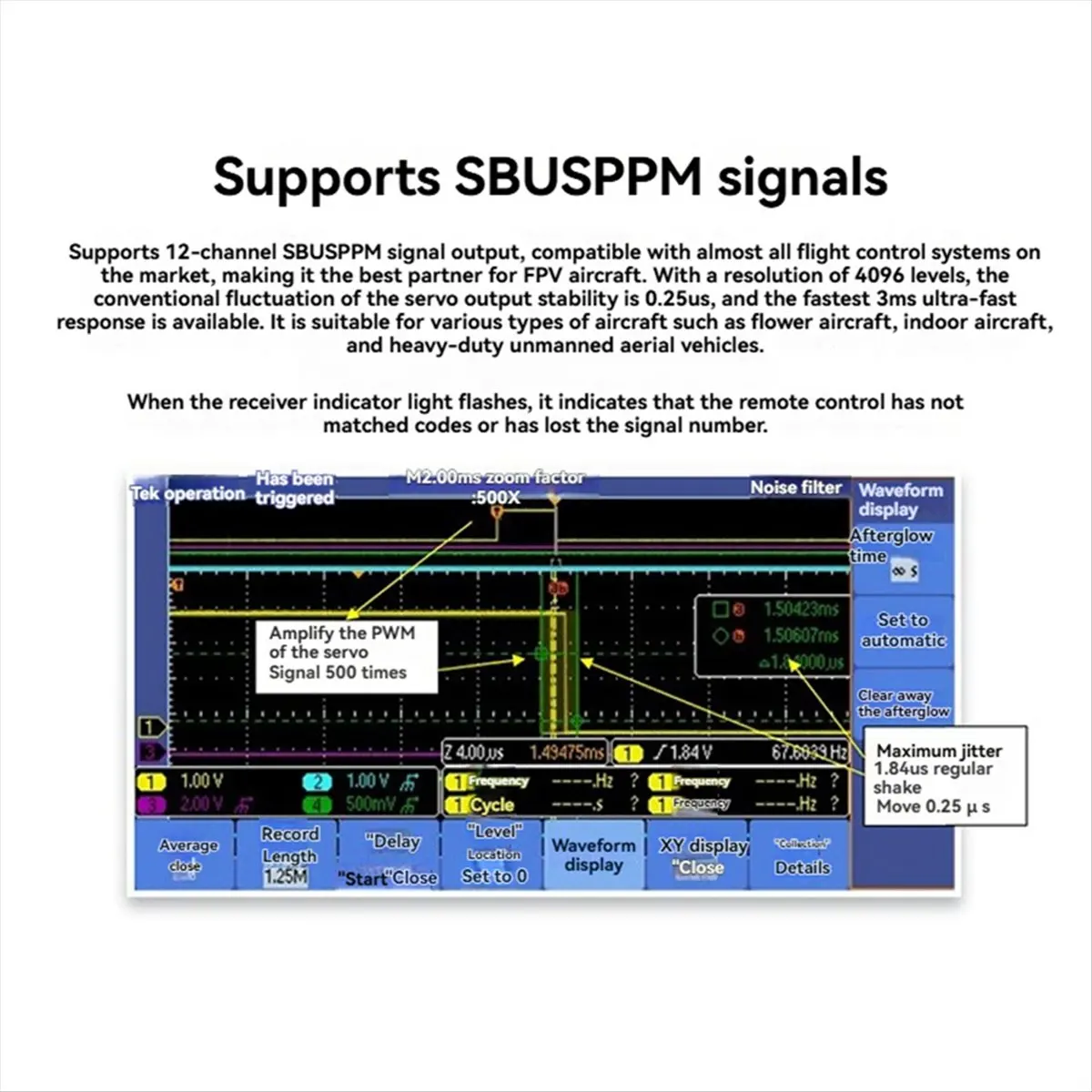 

Radiolink R12DSE RC Receiver 12-CH Supports SBUS and PPM Signals 2.4G Signal for RC Transmitter
