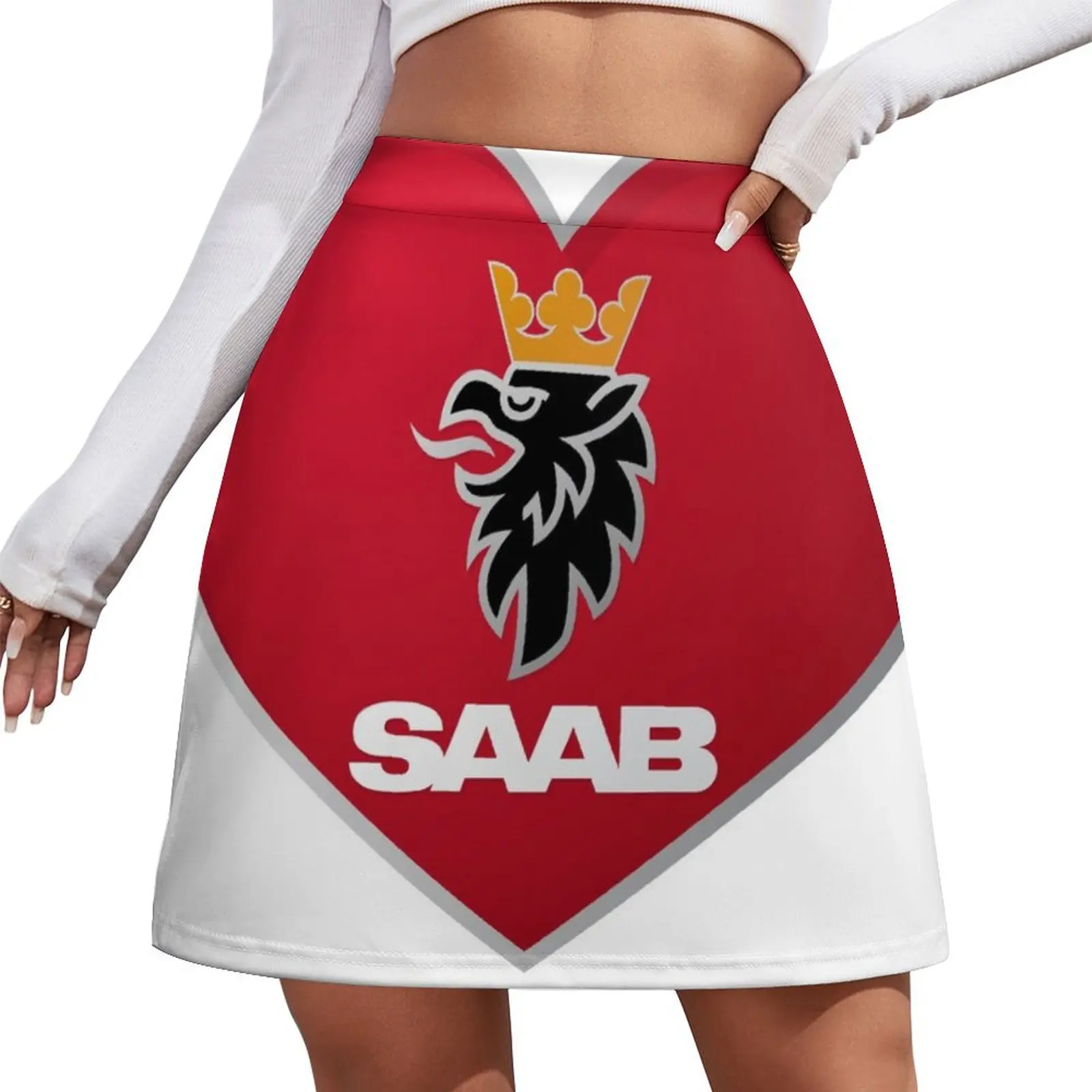 

SAAB Red Heart - Love of SAAB Cars Mini Skirt skirt for women Summer women's clothing Mini Skirt