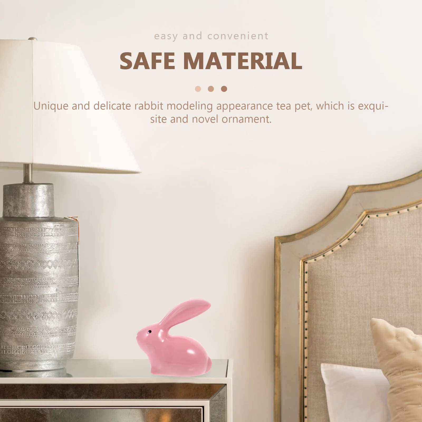 

Small Bunny Rabbit Adornment Ceramic Tea Pet Desktop Ornaments Creative Rabbit Shape Decoration Ceramic Easter Figurine