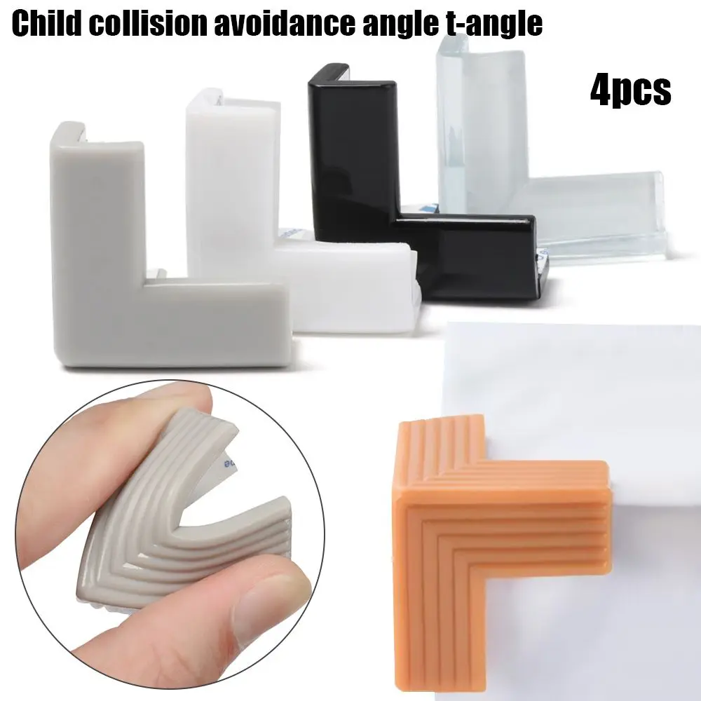 4PCS Soft Safety Desk Edge Protection Corner Guards Anticollision Strip Table Corner Protector
