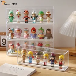 Clear Showcase Cartoon Doll Acrylic Blind Box Figures Display Case Figures Display Stand Dust Proof Doll Toy Storage Box